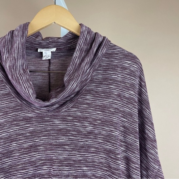 LOFT Lounge XS/Small Boxy Flowy Oversized Cowl Neck Purple Pullover Sweater - Picture 5 of 5